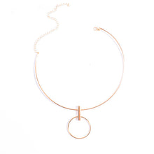 Load image into Gallery viewer, Women Collar Choker Necklace Big Circle Geometric Metal Pendants Torques Statement Necklaces
