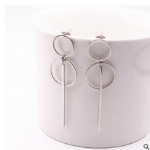 Load image into Gallery viewer, Double Circle Original Girl Heart Stud Earrings For Women Jewelry Geometric Earring
