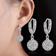 Load image into Gallery viewer, Zircon earring round diamond ball earrings women
