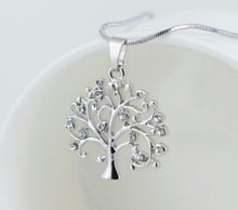 Load image into Gallery viewer, 54MM Big Tree Of Life Pendant Necklaces Drilling CZ Zircon Multi Layers Chains Long Necklace Jewelry Gifts For Her
