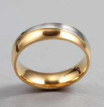 Load image into Gallery viewer, Romantic Wedding Rings For Lover Gold-Color Stainless Steel Couple Rings For Engagement Party Jewelry Wedding Bands
