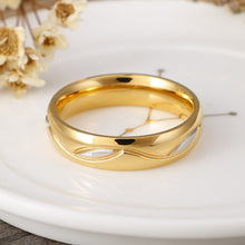 Load image into Gallery viewer, Fashionable Titanium Steel 18K Gold New Couple Rings
