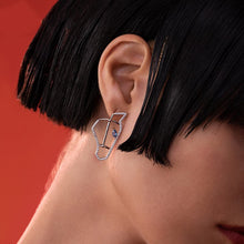 Load image into Gallery viewer, Jinguo Iron Horse Earring Stud Asymmetrical Earrings Female
