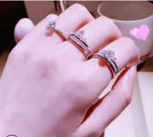 Load image into Gallery viewer, Crown Rings For Women White Gold Engagement Wedding Ring Jewelry
