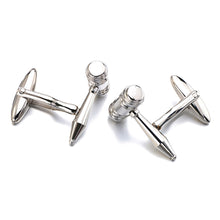 Load image into Gallery viewer, Men&#39;s Shirt Cufflinks Stainless Steel Cufflinks Hammer Cufflinks Metal Cufflinks French Cufflinks
