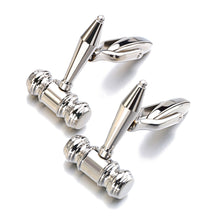 Load image into Gallery viewer, Men&#39;s Shirt Cufflinks Stainless Steel Cufflinks Hammer Cufflinks Metal Cufflinks French Cufflinks
