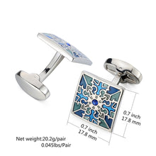 Load image into Gallery viewer, Men&#39;s Metal French Suit Cufflinks Silver Men&#39;s Business Cufflinks Wedding Cufflinks
