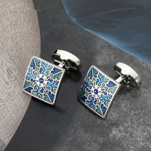 Load image into Gallery viewer, Men&#39;s Metal French Suit Cufflinks Silver Men&#39;s Business Cufflinks Wedding Cufflinks
