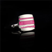 Load image into Gallery viewer, French Shirt Cufflinks Striped Enamel Cufflinks
