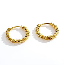 Load image into Gallery viewer, Simple Button Pattern Twist Female Earrings Temperament Earring Earrings
