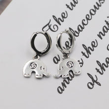 Load image into Gallery viewer, Sterling Silver Lucky Baby Elephant Earrings

