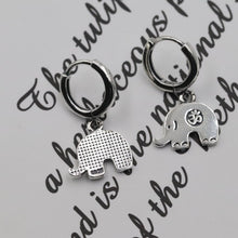 Load image into Gallery viewer, Sterling Silver Lucky Baby Elephant Earrings
