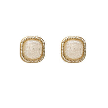 Load image into Gallery viewer, Simple Geometric Square Earring Stud Irregular Shell Broken Earring Female
