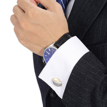 Load image into Gallery viewer, Electroplating Two-tone Men&#39;s Cufflinks Gold Brushed Cufflinks
