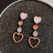 Load image into Gallery viewer, Korean Net Red Love Long Pendant Earrings
