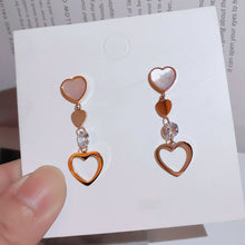 Load image into Gallery viewer, Korean Net Red Love Long Pendant Earrings
