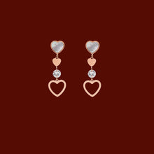 Load image into Gallery viewer, Korean Net Red Love Long Pendant Earrings
