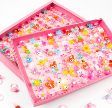 Load image into Gallery viewer, Cute Children&#39;s Small Ring Mini Plastic Baby Kindergarten Creative Girl Toy Jewelry Index Finger Decorative Jewelry

