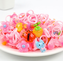 Load image into Gallery viewer, Cute Children&#39;s Small Ring Mini Plastic Baby Kindergarten Creative Girl Toy Jewelry Index Finger Decorative Jewelry
