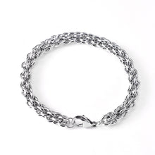 Load image into Gallery viewer, European And American Titanium Steel Mens Bracelet Personality Hip-Hop Punk Tide Domineering Braided Chain
