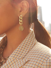 Load image into Gallery viewer, Silver Needle Cold Wind Chain Stud Earrings
