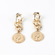 Load image into Gallery viewer, Silver Needle Cold Wind Chain Stud Earrings
