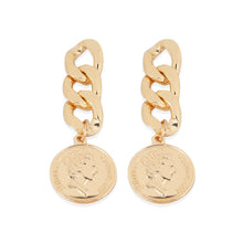 Load image into Gallery viewer, Silver Needle Cold Wind Chain Stud Earrings
