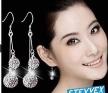Load image into Gallery viewer, Zircon earring round diamond ball earrings women
