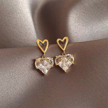Load image into Gallery viewer, New Love Zircon Earrings Silver Needle Stud Earrings
