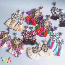 Load image into Gallery viewer, Boho Tassel African Earrings Jewelry Ethnic Crystal Earring
