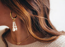 Load image into Gallery viewer, Female Asymmetric Freshwater Pearl Earrings Detachable Earring
