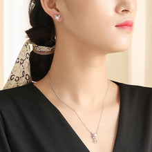 Load image into Gallery viewer, Wholesale Women Freshwater Cat Pendant 925 Sterling Silver Necklace And Earing Pearl Jewelry Sets
