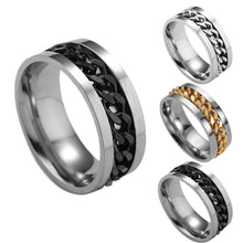 Load image into Gallery viewer, Stainless Steel Spinner Ring Beer Corkscrew Artifact Fashion Simple Heterosexual Rings Casual Men And Women Jewelry Bague Femme
