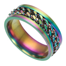 Load image into Gallery viewer, Stainless Steel Spinner Ring Beer Corkscrew Artifact Fashion Simple Heterosexual Rings Casual Men And Women Jewelry Bague Femme
