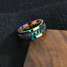 Load image into Gallery viewer, Stainless Steel Spinner Ring Beer Corkscrew Artifact Fashion Simple Heterosexual Rings Casual Men And Women Jewelry Bague Femme
