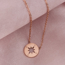 Load image into Gallery viewer, Round Disc Necklaces Pendant  Women Compass Necklace
