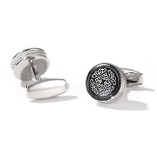 Load image into Gallery viewer, Fashion Pattern Round Silver Cufflinks Cufflinks
