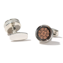 Load image into Gallery viewer, Fashion Pattern Round Silver Cufflinks Cufflinks
