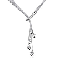 Load image into Gallery viewer, Silver Plated Necklace Five Snake Bone Heart Necklaces
