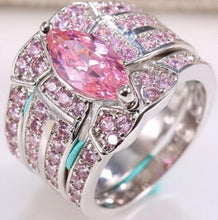 Load image into Gallery viewer, European and American couples combination rings Engagement zircon rings Hot set ring

