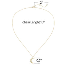 Load image into Gallery viewer, Crescent Necklace Zircon Necklace
