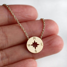 Load image into Gallery viewer, Round Disc Necklaces Pendant  Women Compass Necklace
