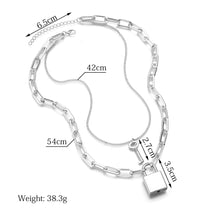 Load image into Gallery viewer, Padlock necklace key necklace
