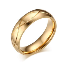 Load image into Gallery viewer, 18K stainless steel couple rings with zircon
