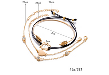 Load image into Gallery viewer, Modyle   Gold Color Crystal Wedding Bracelets Set CZ Stone Heart Bracelets Bangles For Woman
