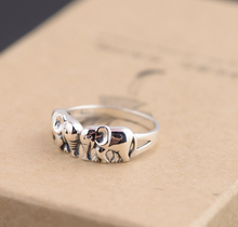 Load image into Gallery viewer, Sterling Silver Rings Fine Of Auspicious Elephant Jewelry Rings For Women Thai Sliver Rings Charms
