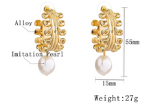 Load image into Gallery viewer, Big Pearl Pendants Earring For Women
