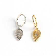 Load image into Gallery viewer, Geometric Water Drop Totem Diamond Earring Earrings Wild White Earrings
