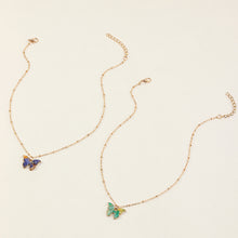 Load image into Gallery viewer, Colorful Butterfly Alloy Pendant Cute Girls Children Necklace
