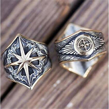 Load image into Gallery viewer, Men&#39;s Glyph Vintage Rings Fashion Pattern Personality Two Tone Rings
